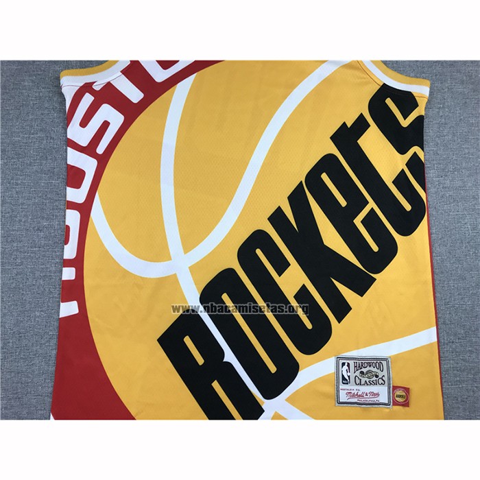 Camiseta Houston Rockets James Harden NO 13 Mitchell & Ness Big Face Rojo